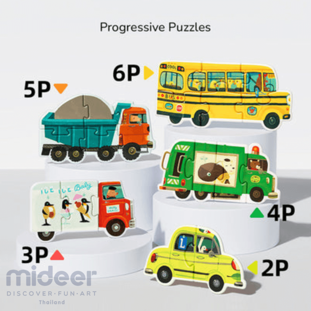 จิ๊กซอว์สำหรับเด็กเล็ก ลายรถ MIDEER MD1458_1
